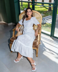 White dress Accyoli Concept Fashion