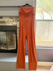 Strapless Crystal Jersey Jumpsuit