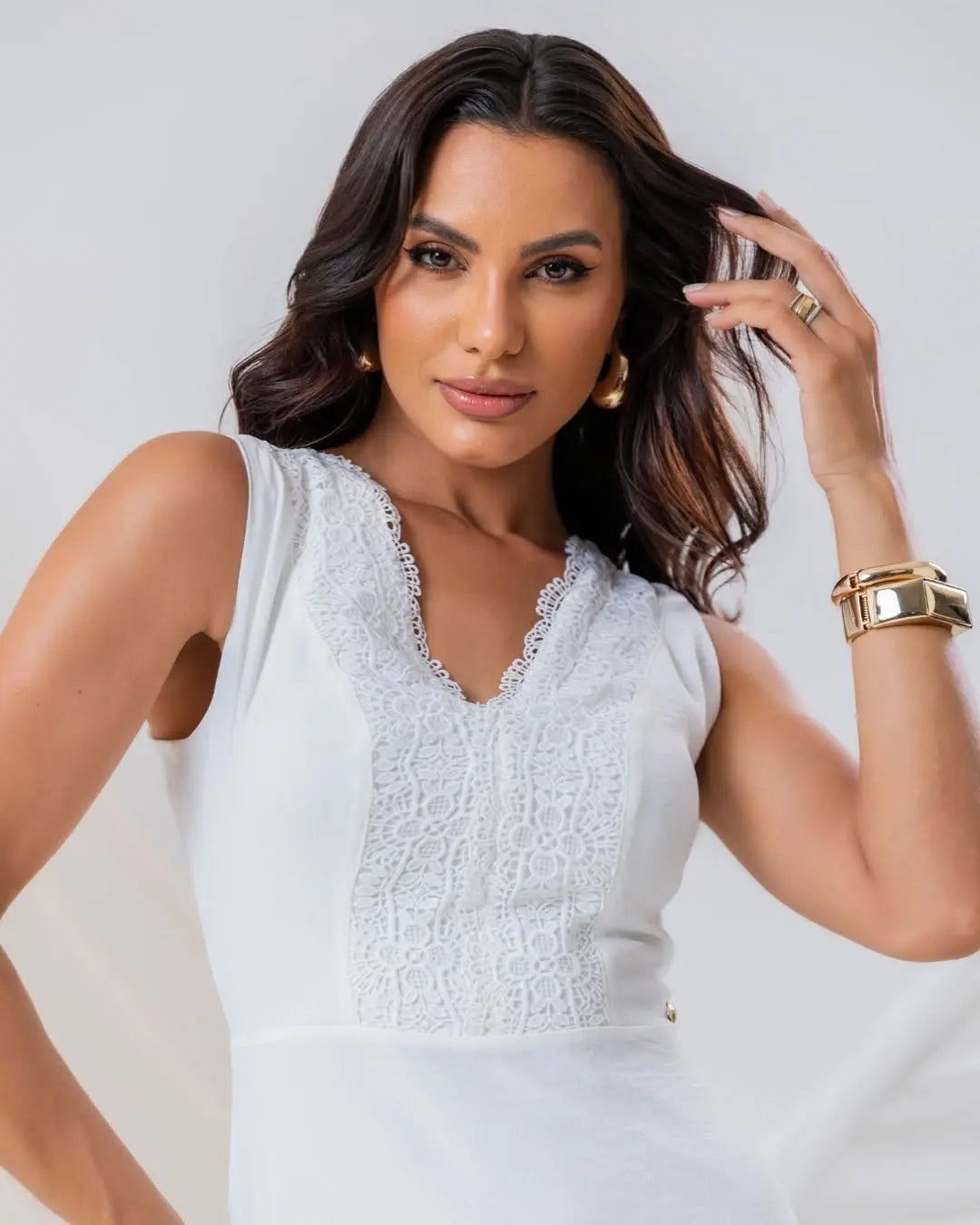 White Dress Accyoli Concept Fashion