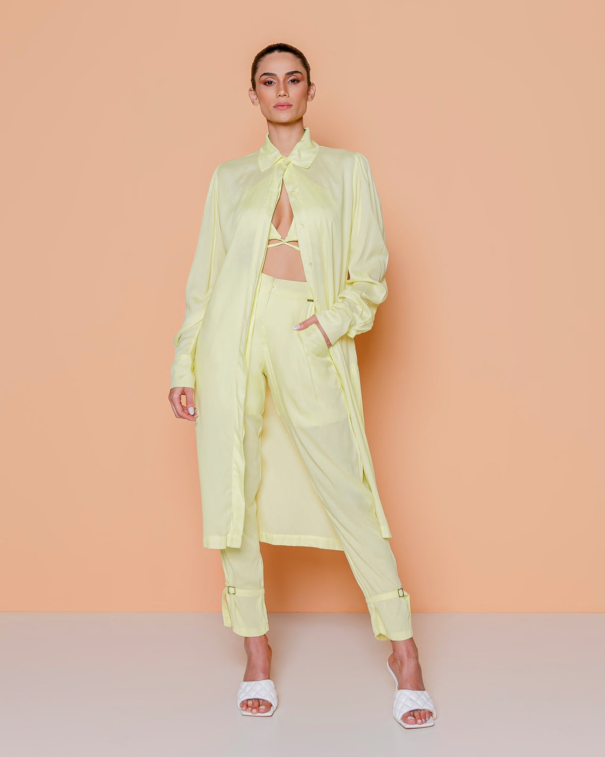 Linen Shirtdress with Front Buttons