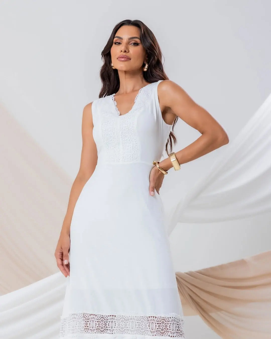 White Dress Accyoli Concept Fashion