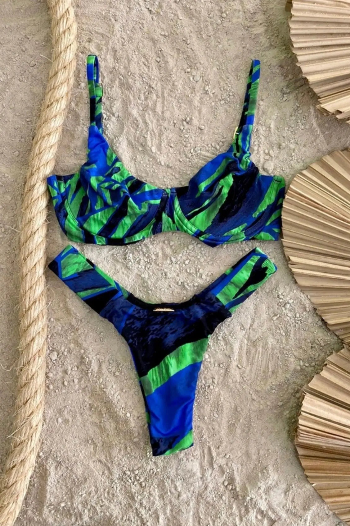 Stamped Polyamide Bikini Accyoli Concept Fashion