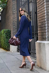 Midi Tweed Shirt Dress Accyoli Concept Fashion