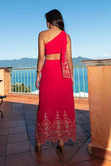Red Long Dress Accyoli Concept Fashion