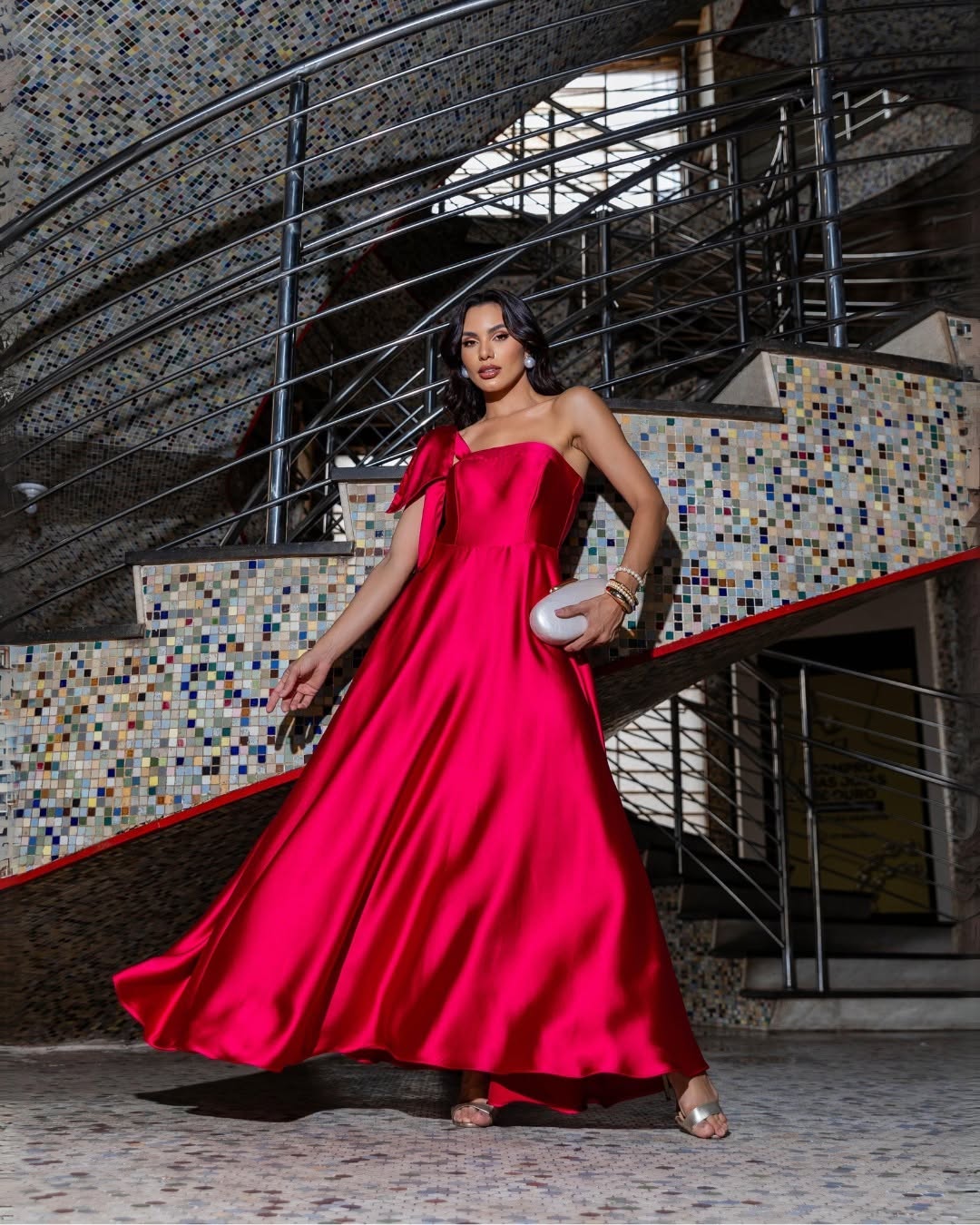Pink Dress Silk Accyoli Concept Fashion