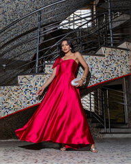 Pink Dress Silk Accyoli Concept Fashion