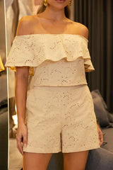Laise Set with Shorts and Gypsy Blouse