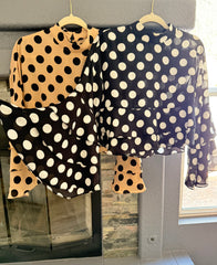 Silk Crepe Poach Sleeve Blouse
