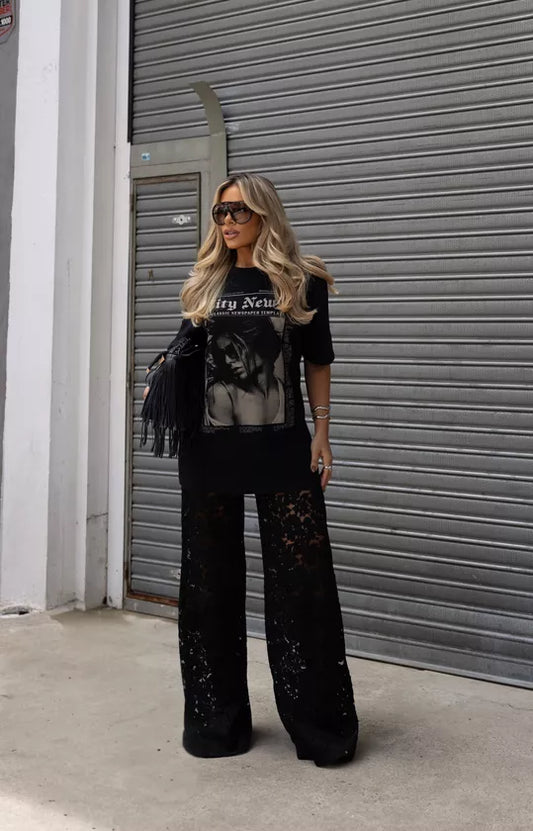 Straight Lace Pants