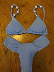 Polyamide Triangle Bikini with Ball Detail - Accyoli Concept Fashion